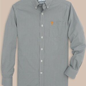 NWT Southern Tide Slate Grey and White Gingham Long Sleeve